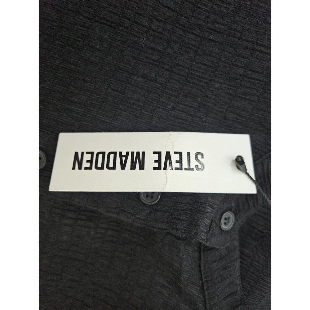 Brand: Steve Madden Size: Small Color: Black Style: Shirt Dress‎ Closure: Button